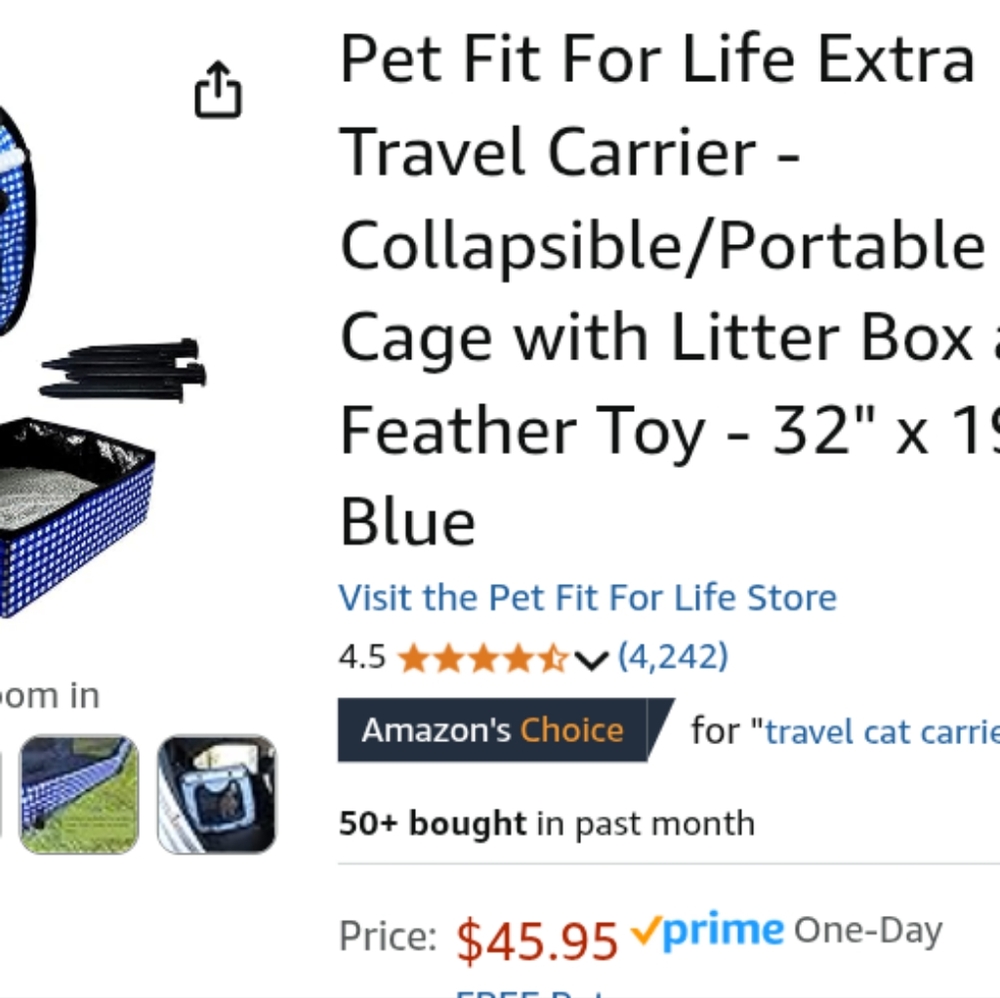 Pet Fit For Life Cat travel carrier